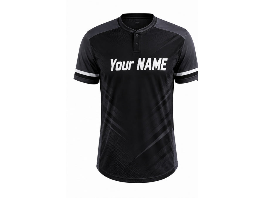 Training Lifestyle Jersey Black White – Custom Name – Performance Gym Wear – Unisex – Bulk Wholesale design preview
