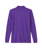 School Uniform Long Sleeve Polo Shirt Purple B2B School Uniform Manufacturer