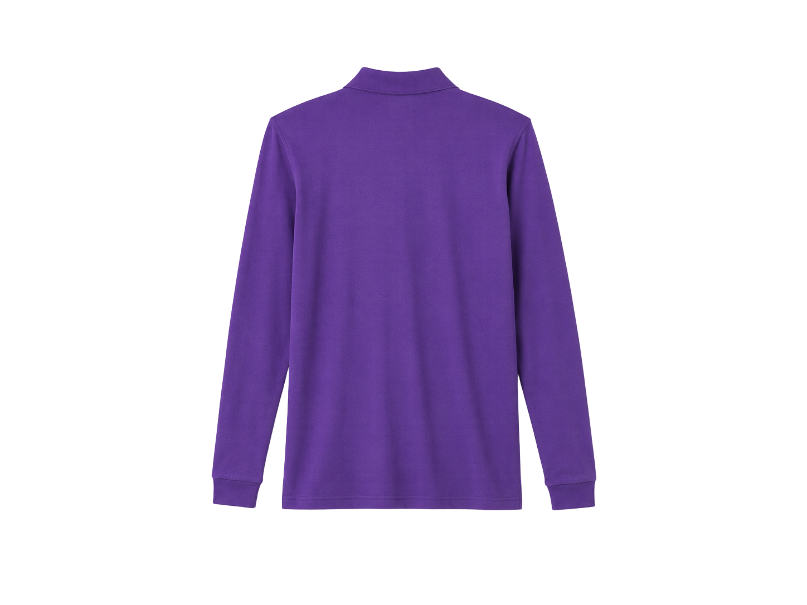 School Uniform Long Sleeve Polo Shirt Purple B2B School Uniform Manufacturer