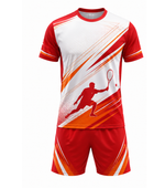 Red & White Squash Uniform – Bulk Team Jersey & Shorts, Low MOQ, Wholesale Performance Set
