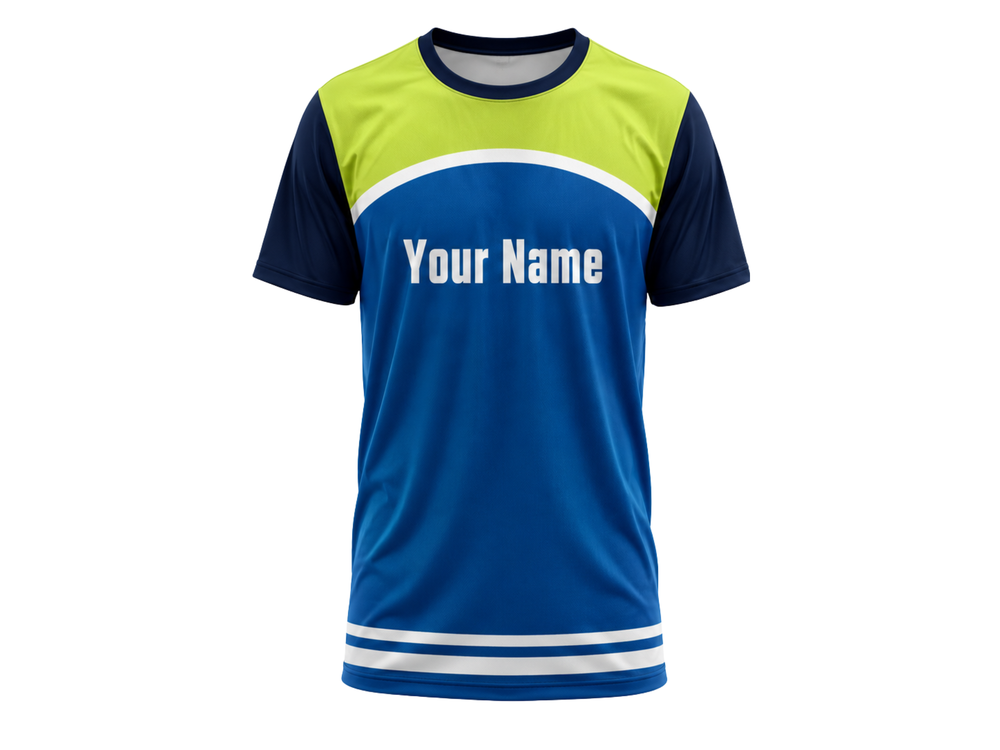 Chase Tag Jersey Blue & Green Bulk Sportswear Wholesale front design preview