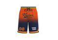 Orange/Navy Gradient Basketball Shorts – Wholesale Bulk Team Kit, Low MOQ, B2B Performance Apparel