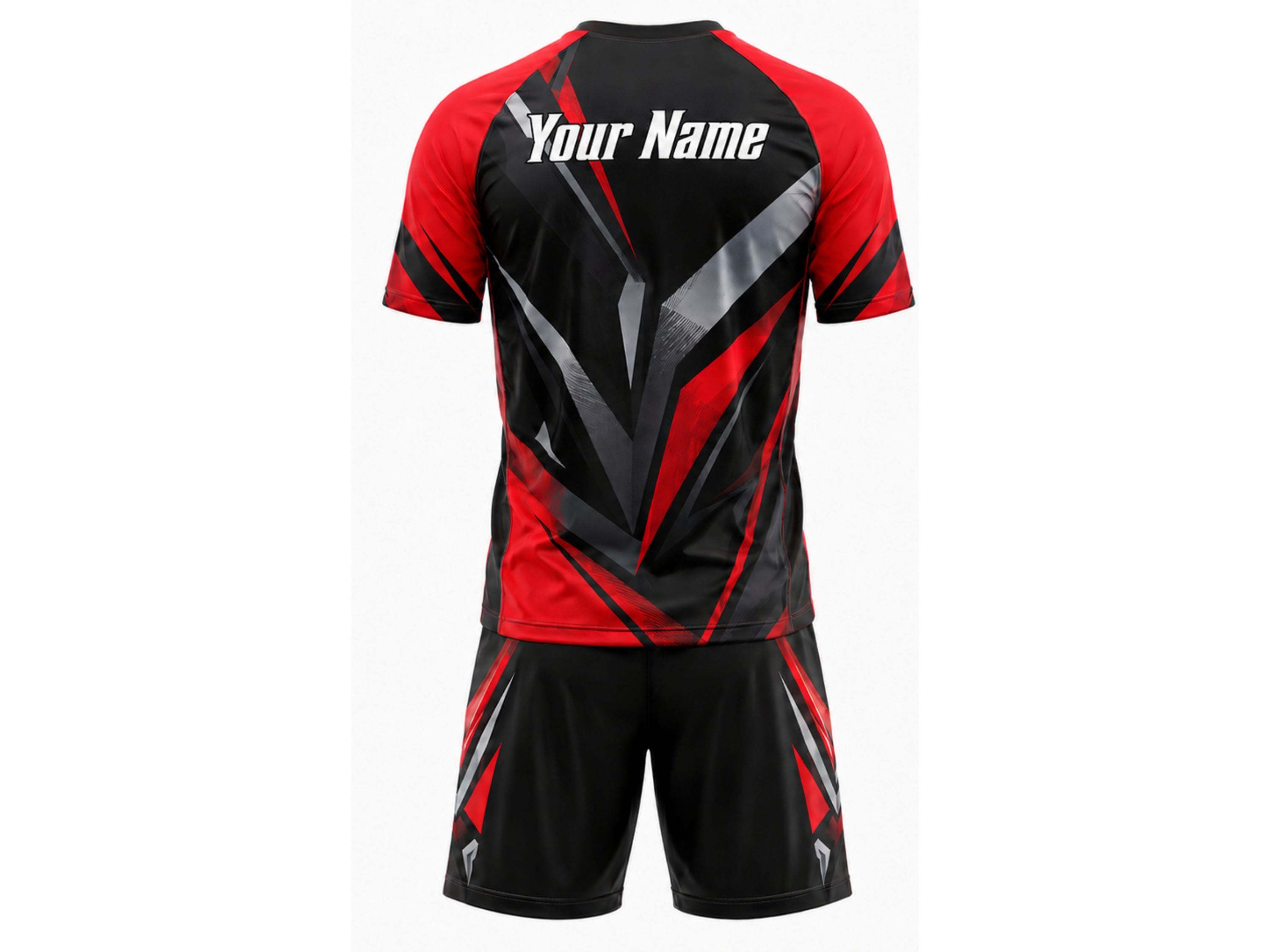 Red & Black Padel Uniform – Team Performance Jersey & Shorts, Wholesale Bulk, Low MOQ
