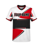 White, Red & Black Ping Pong Jersey – Team Table Tennis Performance Wear, Wholesale Bulk, Low MOQ
