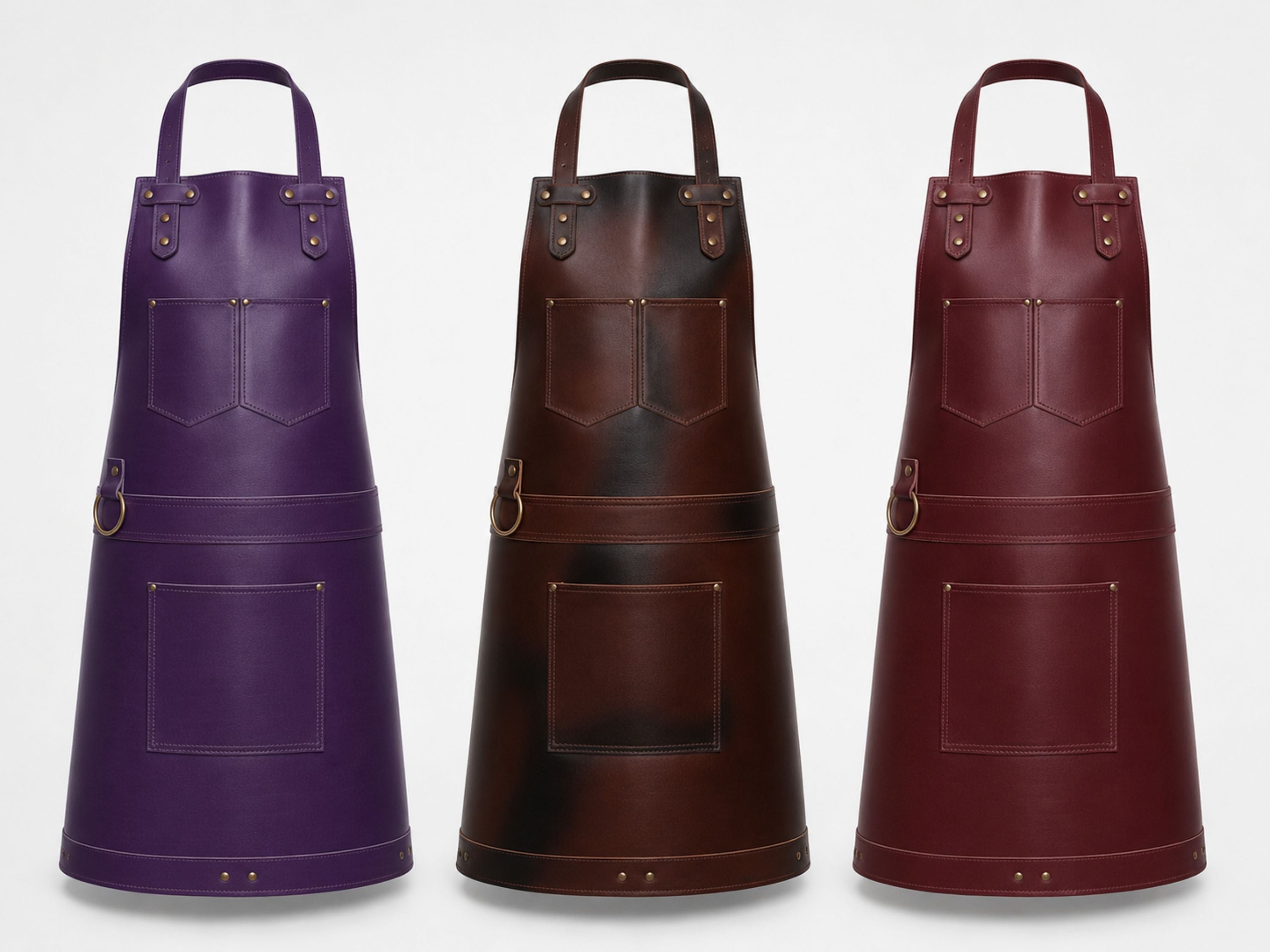 Kids Leather Apron Personalized Cooking Baking BBQ Apron for Boys and Girls