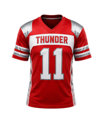 Red Custom Football Jersey – Wholesale Bulk Team Uniform, Low MOQ, B2B Performance Apparel