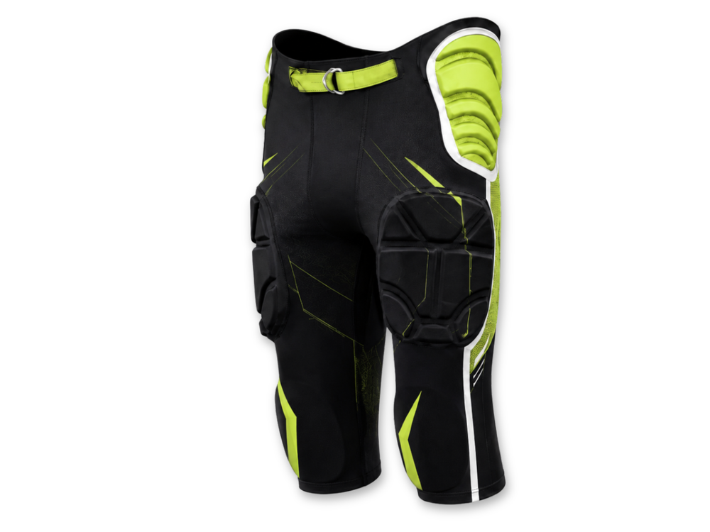Custom Black American Football Pants – Padded  wholesale Team Uniform Pants for Clubs front design preview