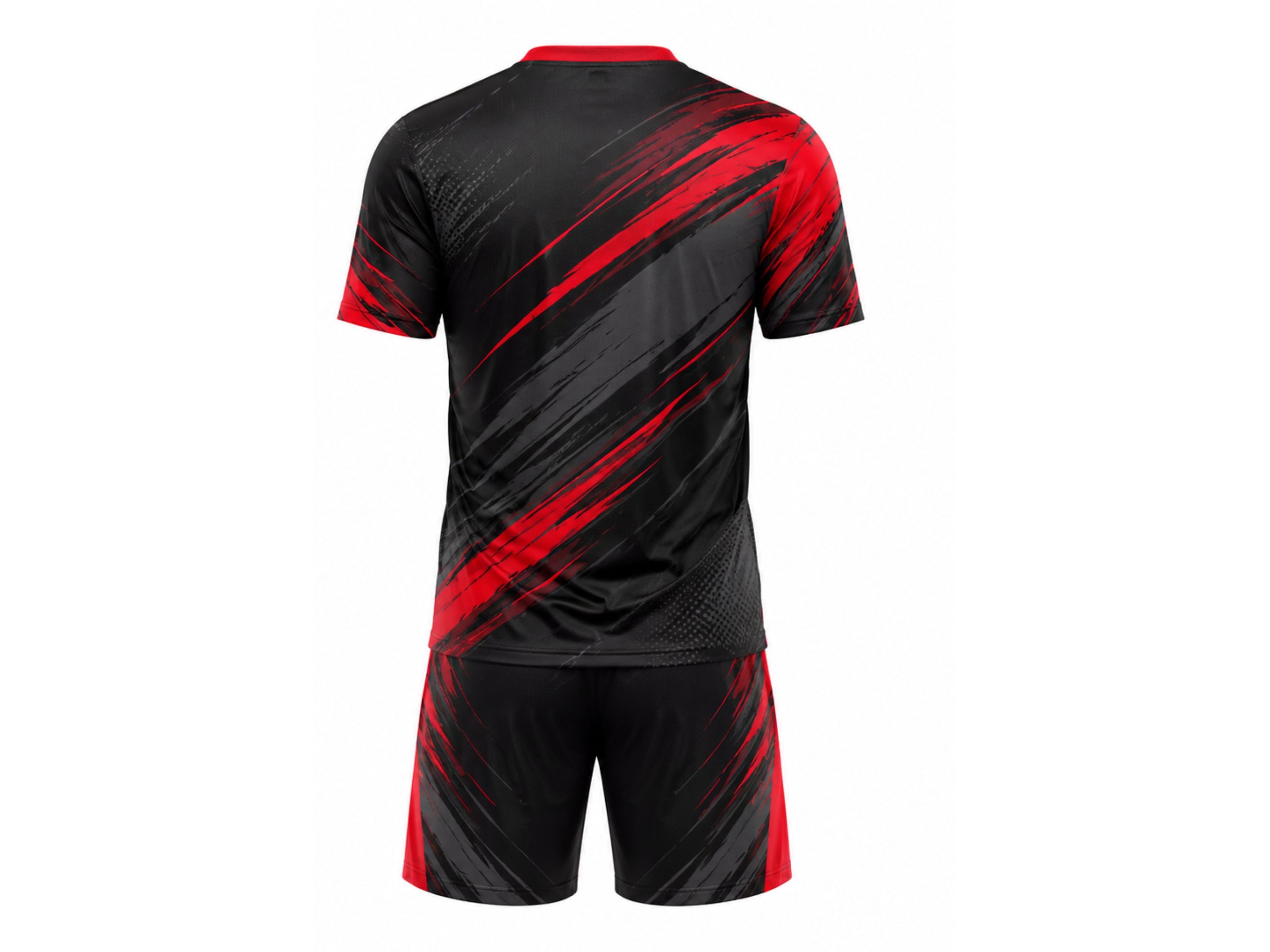 Red & Black Disc Golf Uniform – Team Jersey & Shorts, Wholesale Bulk, Low MOQ