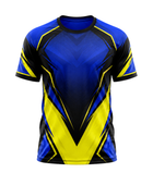 Blue, Black & Yellow ESports Jersey – Team Gaming Performance Wear, Wholesale Bulk, Low MOQ