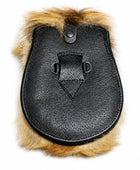 Fox Fur Sporran Golden Brown with Fox Head Front | B2B Low MOQ