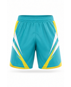 Custom Tennis Shorts – Teal & Yellow Performance Shorts, Wholesale Bulk, Low MOQ, Team Uniform