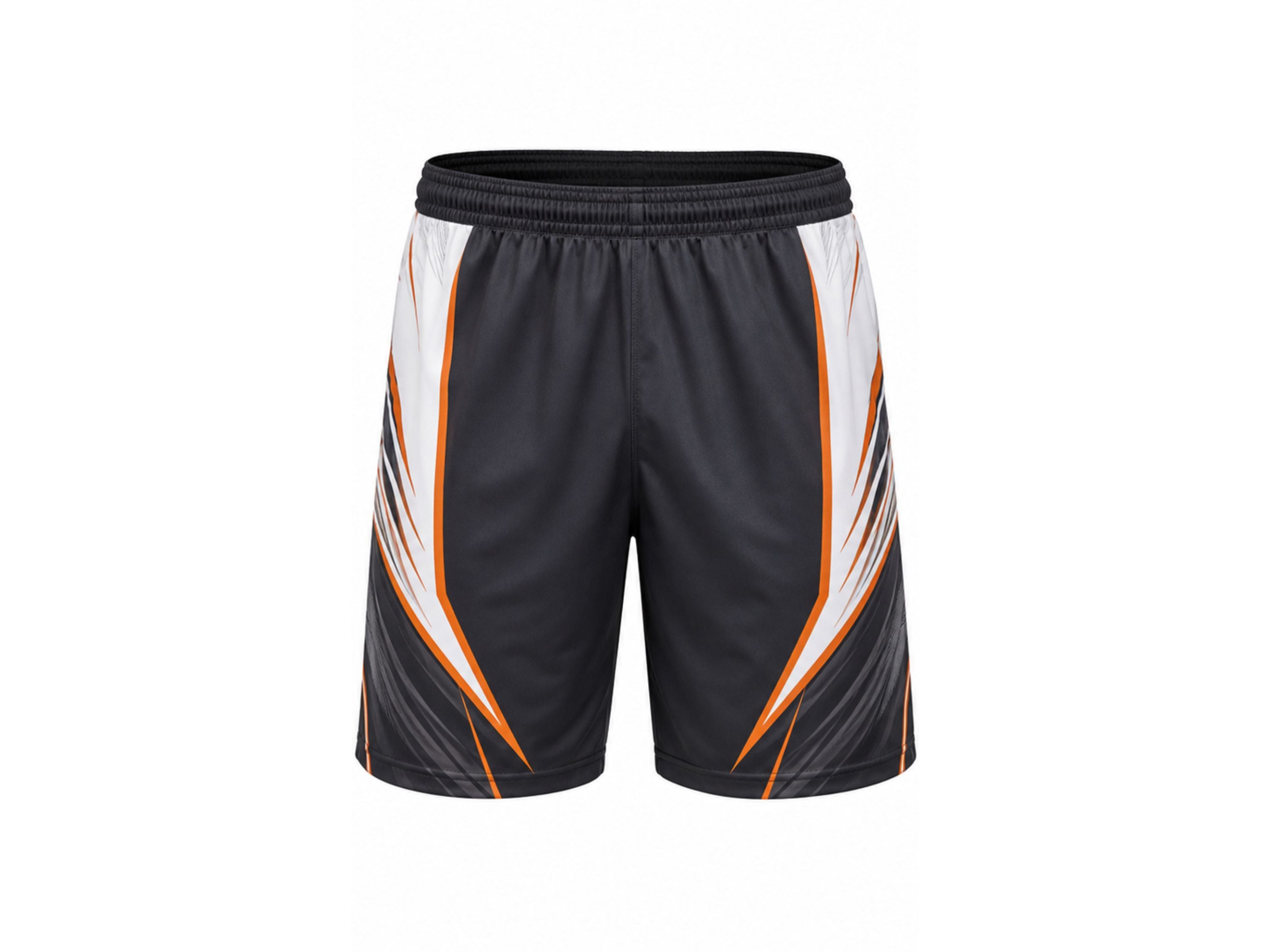 Black & orange Archery Shorts – Bulk Team Shorts, Low MOQ, Wholesale Performance Sportswear