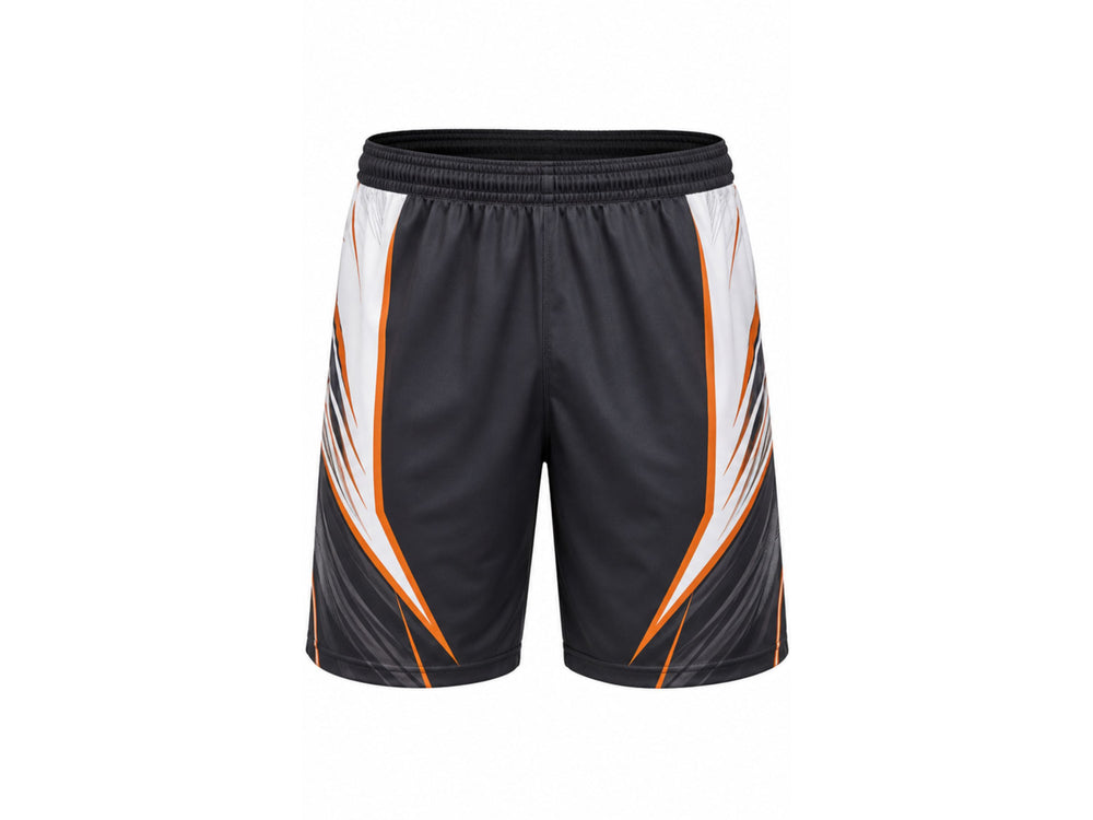Archery Shorts Black & orange B2B Team Shorts Low MOQ Sportswear front design preview