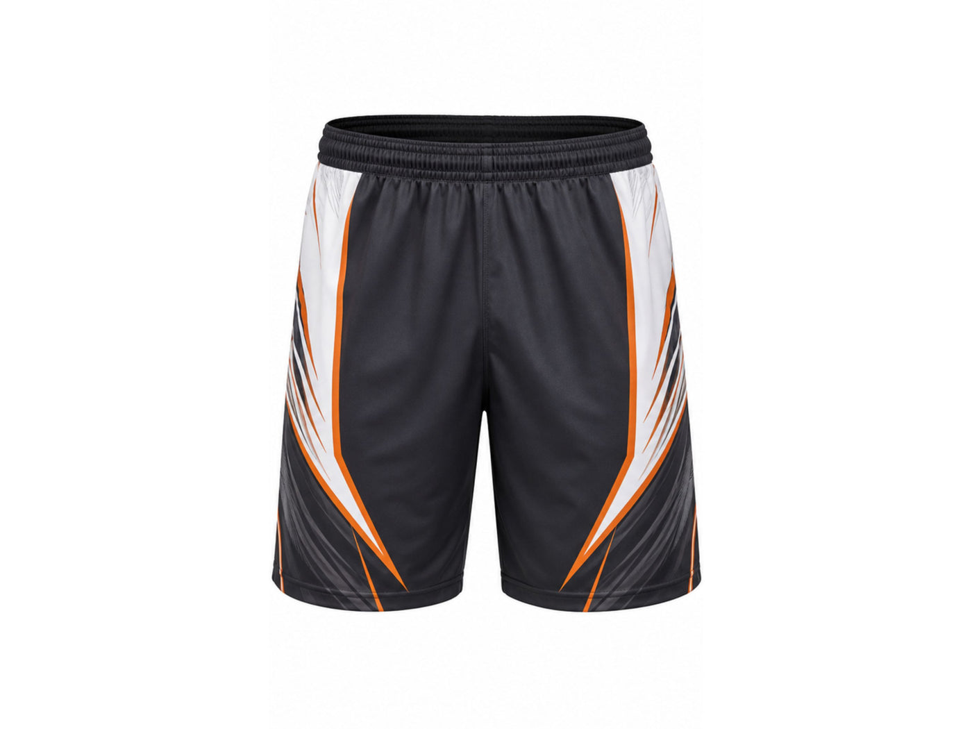 Black & orange Archery Shorts – Bulk Team Shorts, Low MOQ, Wholesale Performance Sportswear