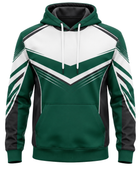 Custom Green White Rugby Hoodie | Wholesale Team Pullover Hoodie for Clubs and Bulk Orders