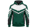 Custom Green White Rugby Hoodie | Wholesale Team Pullover Hoodie for Clubs and Bulk Orders