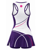 Custom Women's Pickleball Dress | Wholesale Pickleball Team Uniform Dress | White Purple Pink | Apparels Bridge