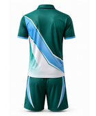 Custom Tennis Uniform – Green, Blue & White Polo & Shorts Set, Wholesale Bulk, Low MOQ, Team Uniform