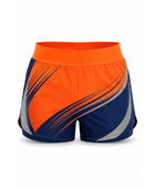 Orange & Navy Training Shorts – Wholesale Performance Lifestyle Shorts, Low MOQ Bulk Activewear