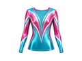 Pink & Teal Dance Team Jersey – Wholesale Bulk Long Sleeve Top, Low MOQ, B2B Performance Apparel
