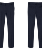 Girls Navy Blue Slim Fit School Uniform Pants B2B School Uniform Manufacturer