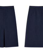 B2B School Uniform Skirt Navy Front-Pleat Low MOQ School Uniform Manufacture