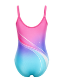 Custom Training Gymnastics Leotard | Wholesale Gym Team Leotard | Pink Blue Purple Gradient | Apparels Bridge