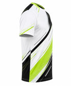 Custom White Sublimated Tennis Shirt – Black Lime Team Jersey