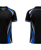 Custom Cornhole League T-Shirt – Black Blue Team Shirt for Wholesale Event Buyers
