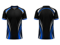 Custom Cornhole League T-Shirt – Black Blue Team Shirt for Wholesale Event Buyers