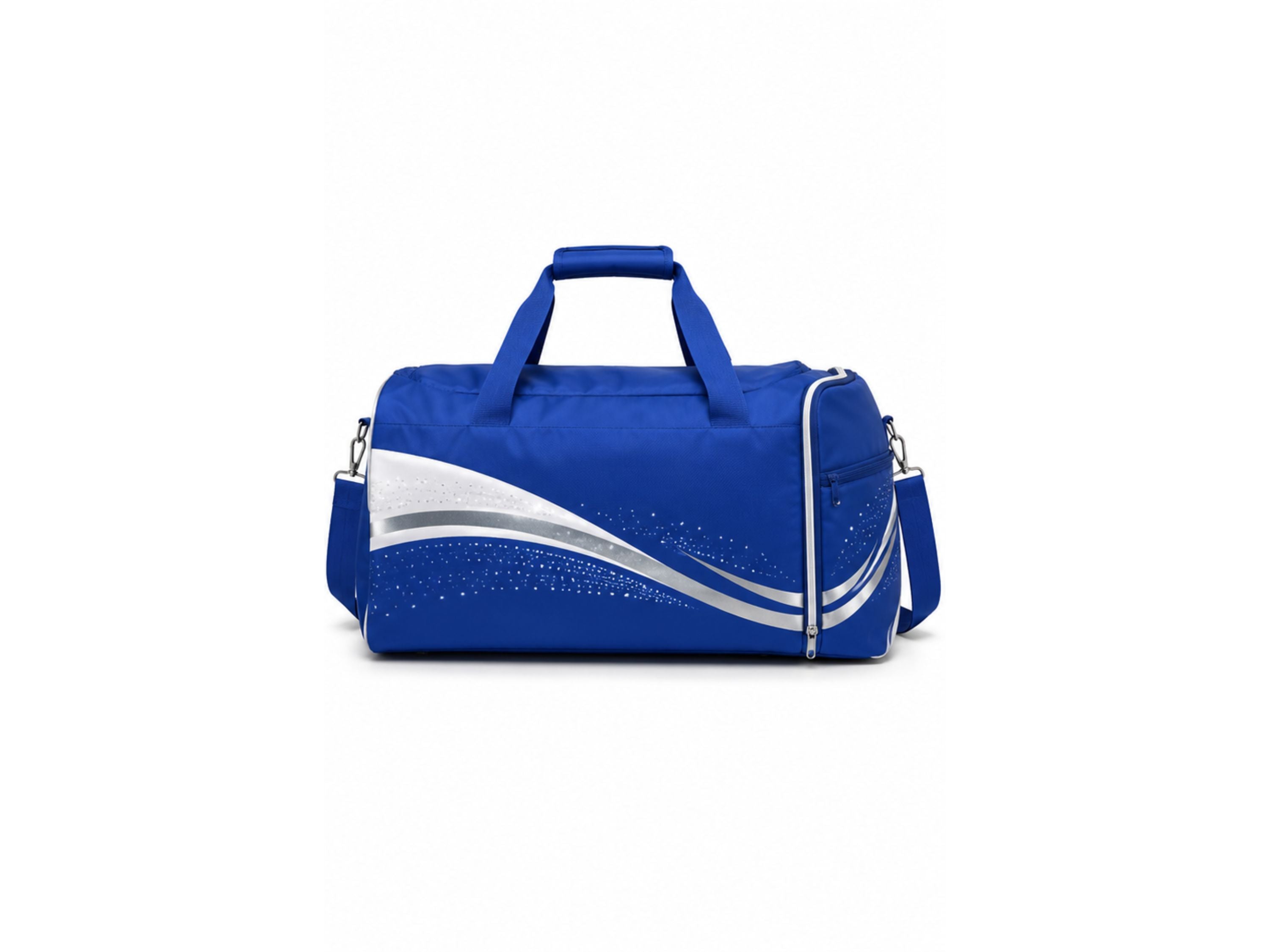 Custom Dance Team Duffle Bag | Wholesale Dancer Kit Bag | Royal Blue White | Apparels Bridge