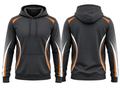 Custom Cornhole Hoodie – Charcoal Orange Team Hoodie for Wholesale Buyers