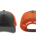 Custom Cornhole Trucker Hat – Charcoal Orange Team Cap for Wholesale Buyers
