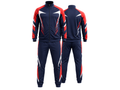 Custom Navy Red Rugby Warmup Tracksuit | Wholesale Team Jacket and Pants Set