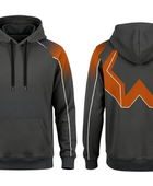 Custom Combat Walkout Hoodie – Charcoal Orange Fight Team Hoodie for Wholesale Buyers