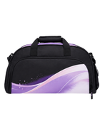 Custom Gymnastics Duffle Bag | Wholesale Gym Team Kit Bag | Black Purple White | Apparels Bridge