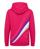 Custom Gymnastics Team Hoodie | Wholesale Gym Club Full-Zip Hoodie | Hot Pink Purple White | Apparels Bridge