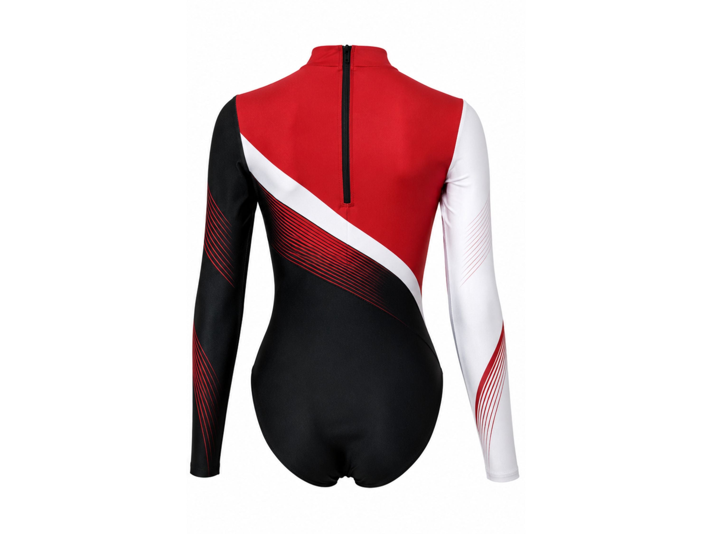 Custom Dance Leotard | Wholesale Dance Studio Performance Leotard | Black Red White | Apparels Bridge