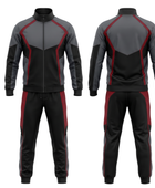 Custom Combat Fight Team Tracksuit – Black Burgundy MMA Boxing Teamwear for Wholesale Buyers