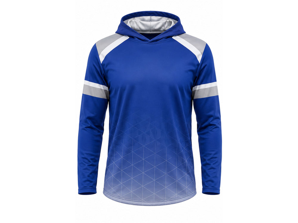 Custom Blue Hockey Hoodie – Wholesale Team Warm Up Hoodie for Clubs front design preview
