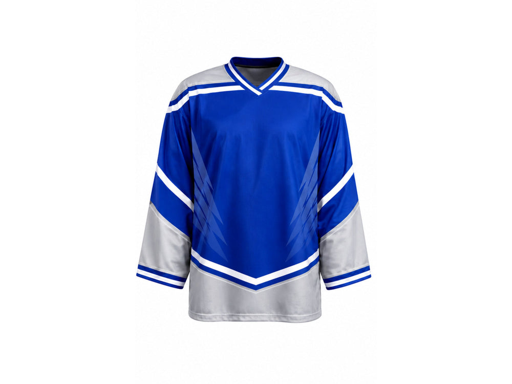 Custom Blue Goalie Hockey Jersey – Wholesale Team Jersey for Clubs front design preview