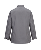 Women’s Double-Breasted Chef Jacket Grey | B2B Low MOQ Hospitality Workwear Manufacturer