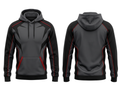 Custom Combat Sports Hoodie – Charcoal Red Gym Teamwear for Wholesale Buyers