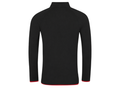 Contrast-Zip Training Sweat Top Black and Red | B2B Low MOQ Personal Trainer Workwear Manufacturer