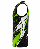 Custom Sleeveless Teqball Jersey – Black Neon Green Teamwear for Wholesale Buyers