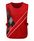 Custom Golf Caddie Bib | Wholesale Golf Tournament Caddie Vest | Red Black White | Apparels Bridge