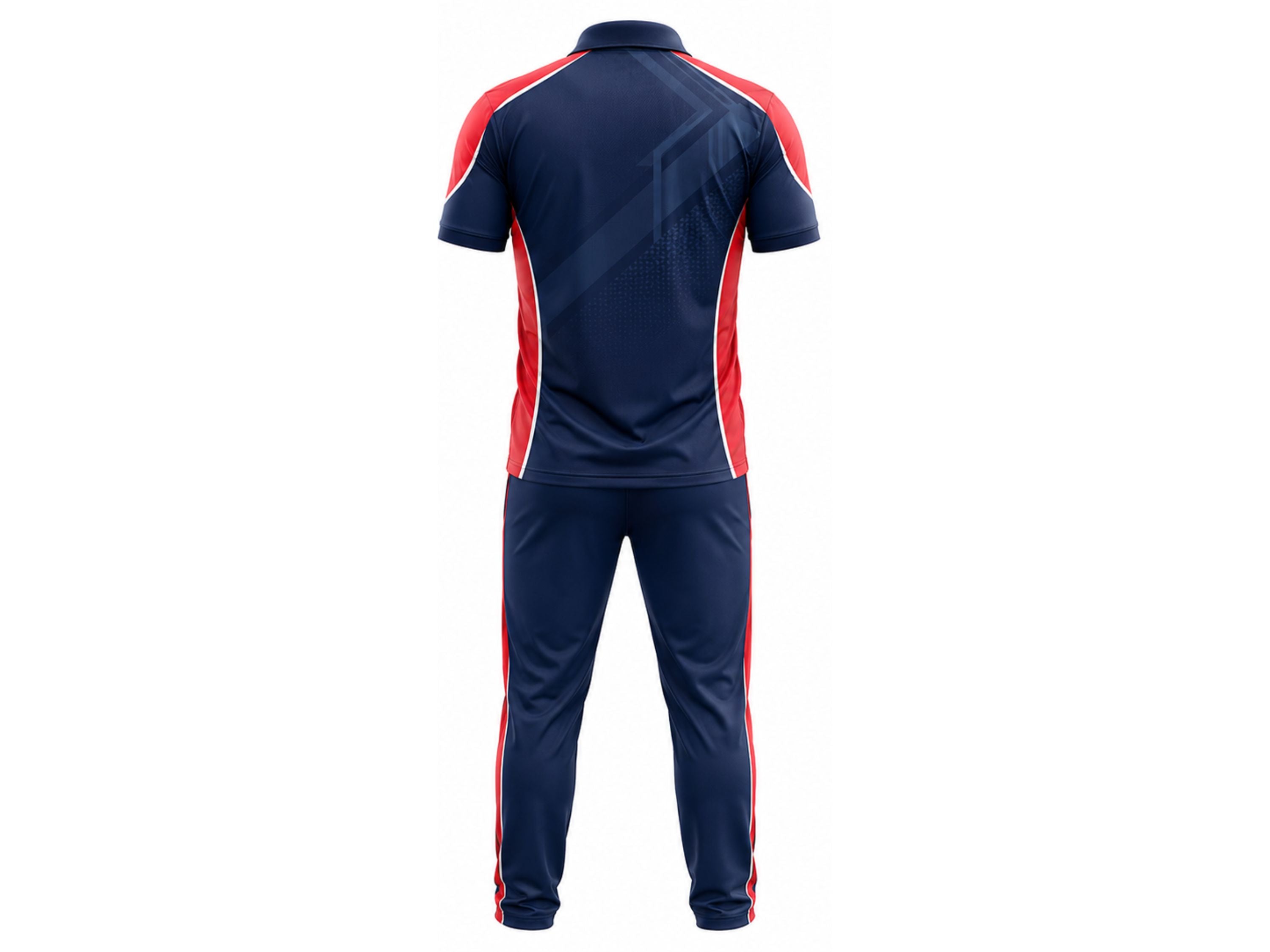 Custom Navy Red Cricket Kit with Trouser – Sublimated Wholesale Team Uniform Set Apparels Bridge