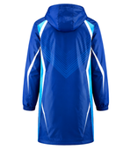 Custom Blue Football Jacket – Hooded Team Bench Coat for Wholesale Clubs
