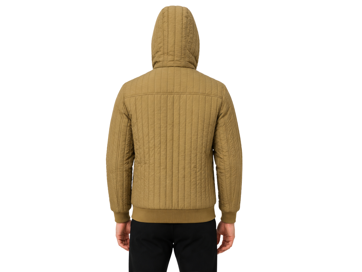 Hooded Vertical-Quilt Puffer Jacket | B2B Low MOQ Manufacturer