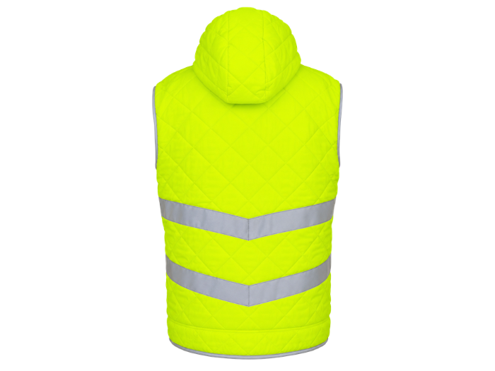 Kensington Hooded Gilet B2B Low MOQ Reflective Showerproof Gilet Yellow Workwear